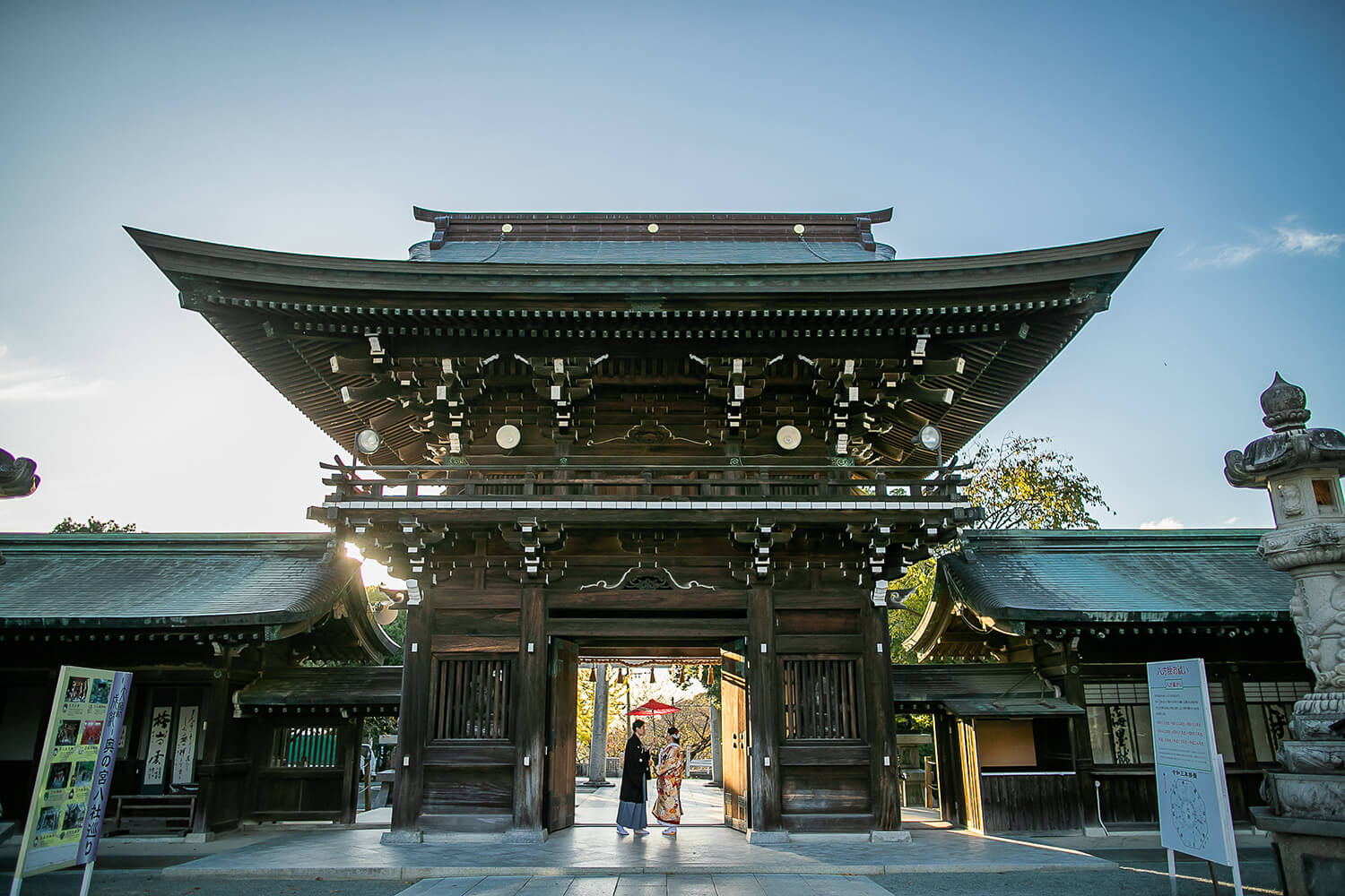 神社で和装ロケーション
