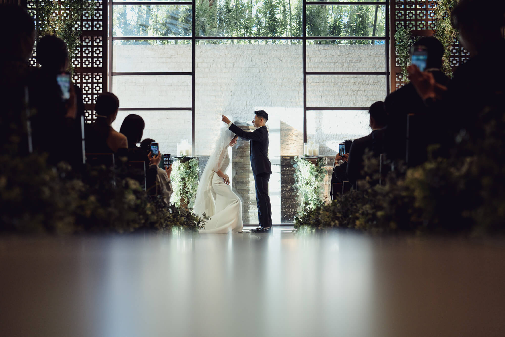 結婚式のベールアップ
