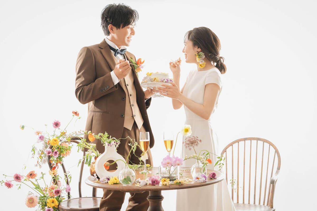 見つめ合った洋装スタジオ