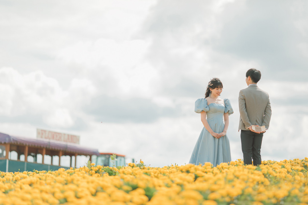 花畑でフォトウェディング・前撮り1