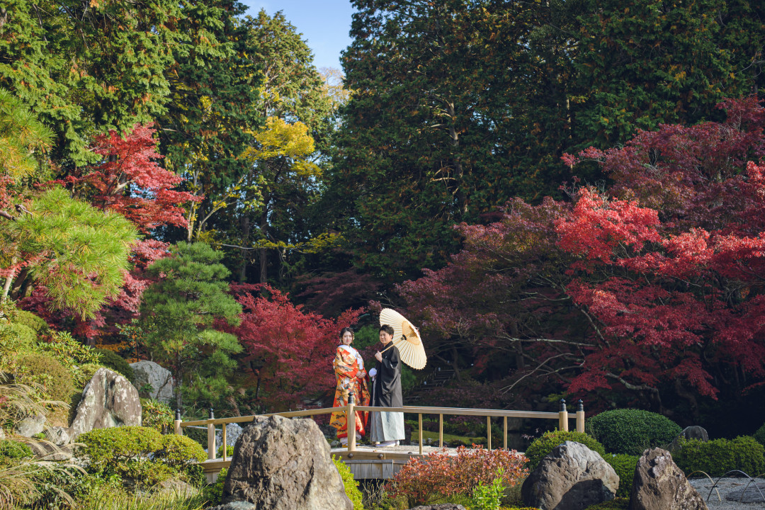 和庭園でフォトウェディング・前撮り12