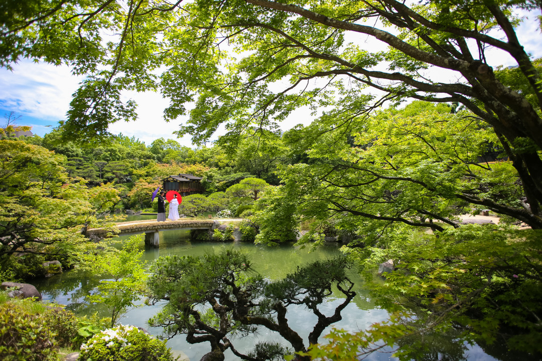 和庭園でフォトウェディング・前撮り3