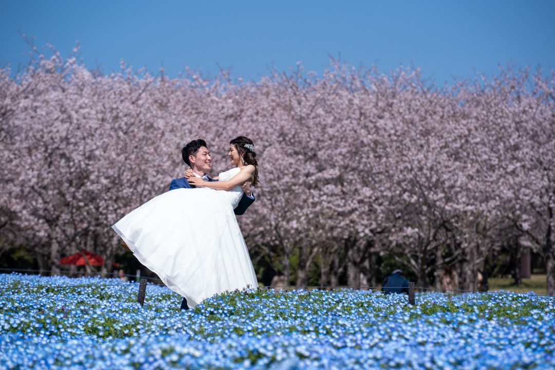 花畑でフォトウェディング・前撮り18