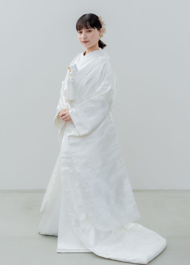 鶴に花の集い・白無垢