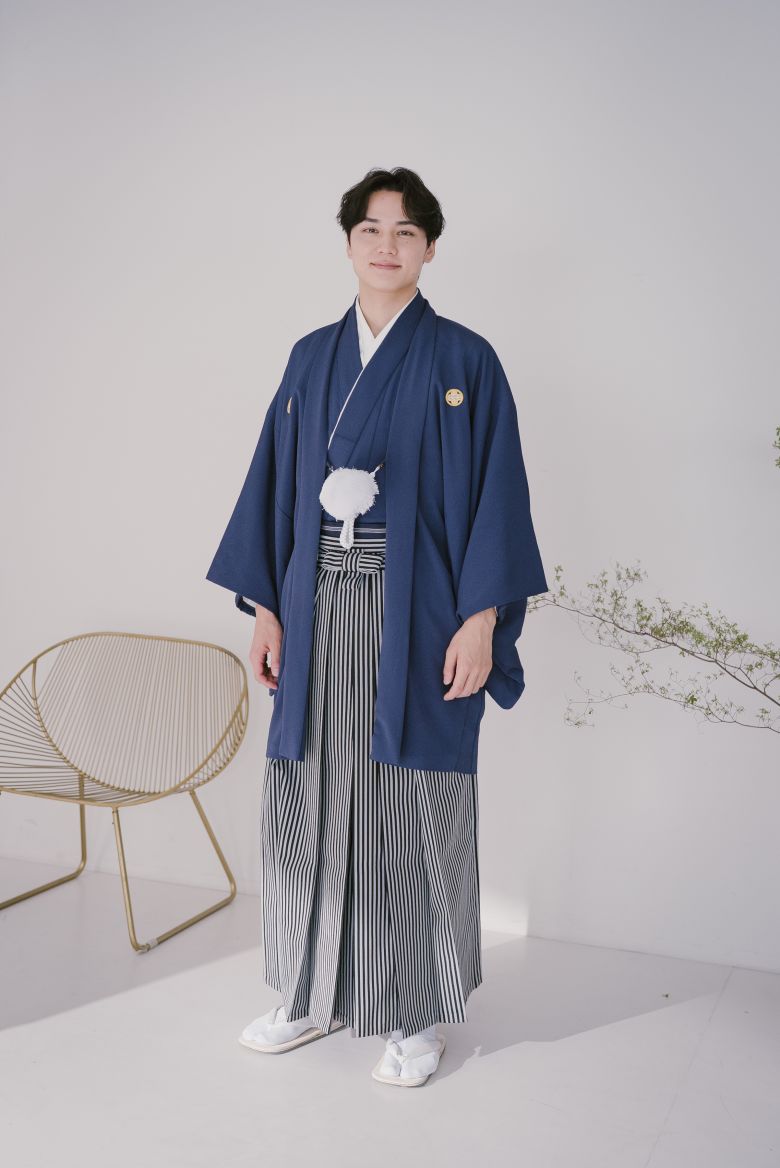 ネイビー紋服1