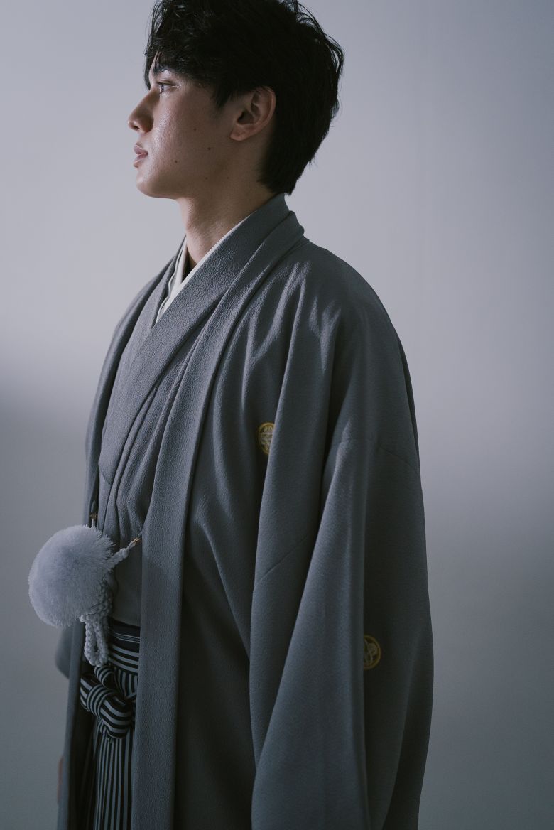 グレー紋服6