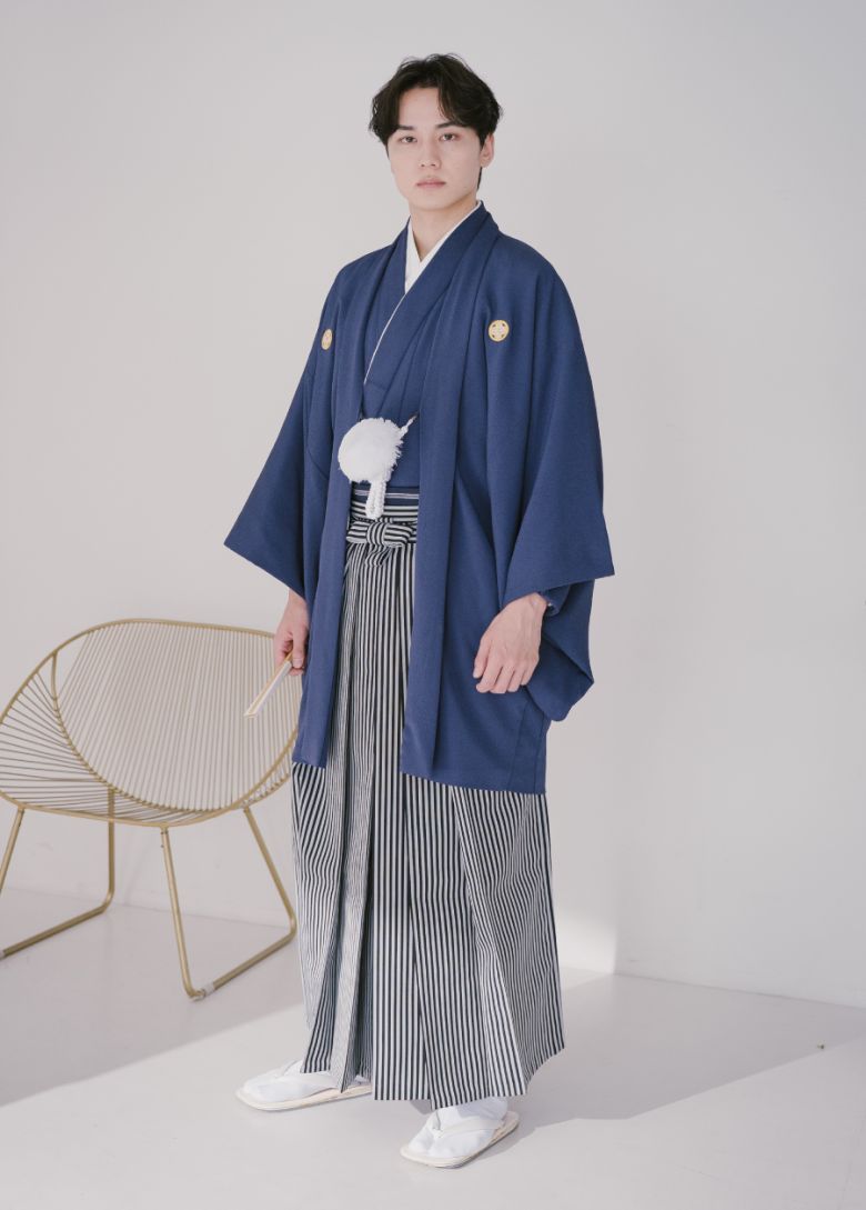ネイビー紋服・紋付